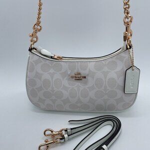 Coach Signature White Shoulder Bag